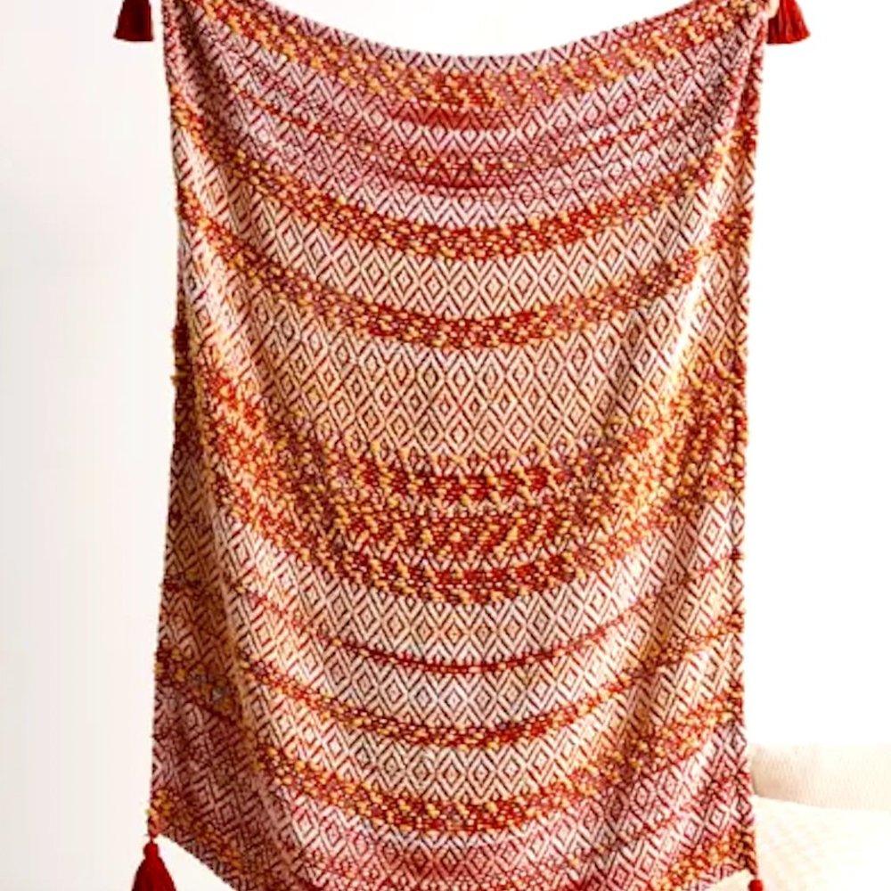 Urban Outfitters Diamond Geo Throw Blanket NWT